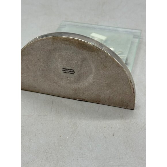 Kirkland 3D Snowman Candleholder 5in Silver Frosted Glass Tealight Used READ - Picture 9 of 9